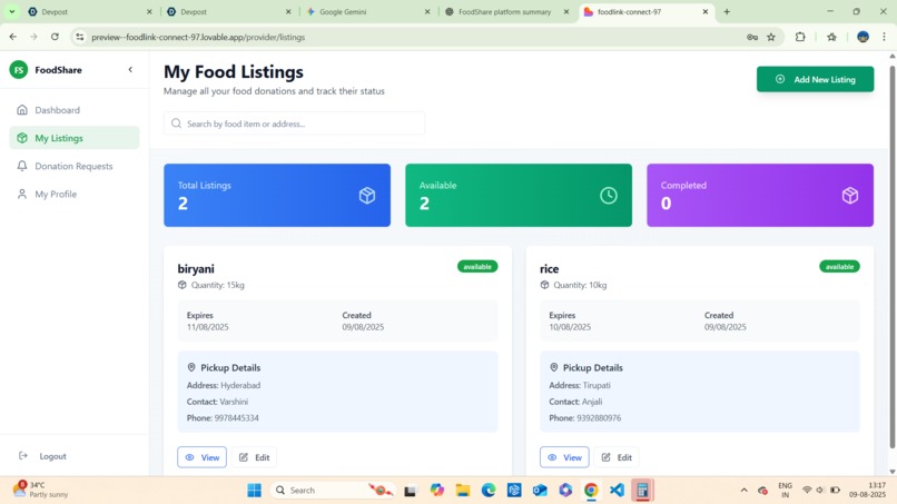 Food Share – screenshot 3