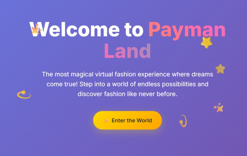 PaymanLand - Gamified AI Powered Fashion Metaverse – screenshot 1