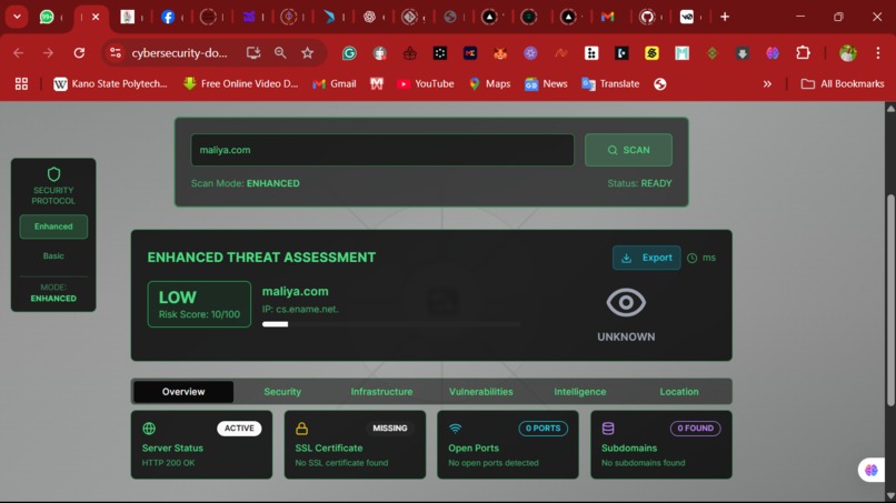 FSOCIETY – Domain Security Scanner – screenshot 1