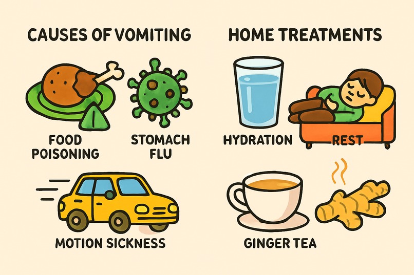 Common vomiting causes and home treatment – screenshot 1