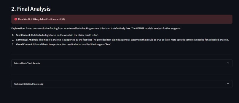 cometx(multimodal fake news detection system) – screenshot 4