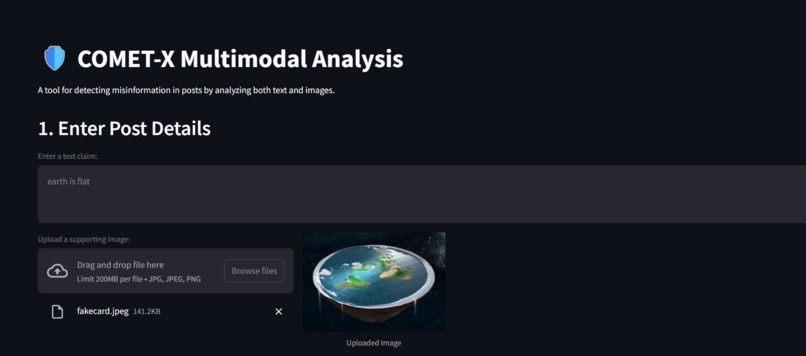 cometx(multimodal fake news detection system) – screenshot 5