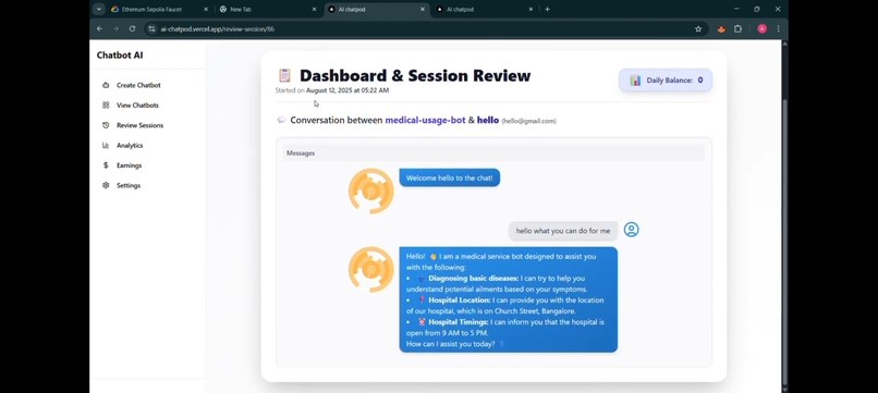 decentralized-chatbot-builder – screenshot 1