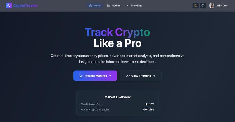 crypto currency tracker – screenshot 1