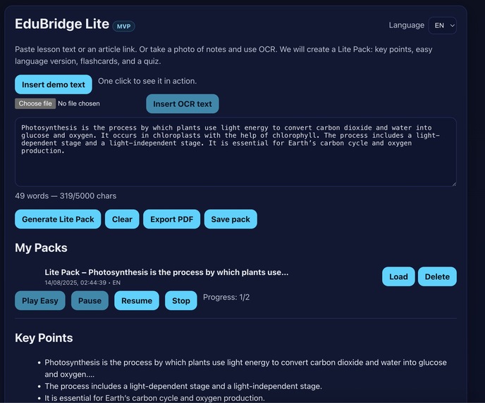 edubridge-lite – screenshot 3