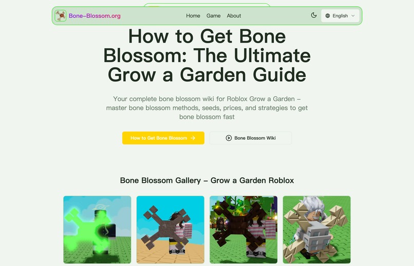Bone Blossom Ultimate Guide & Wiki for Grow a Garden (2025) – screenshot 1