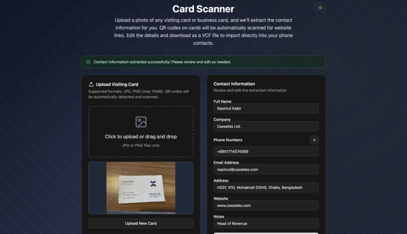 vCardAI - AI Business Card Scanner – screenshot 3