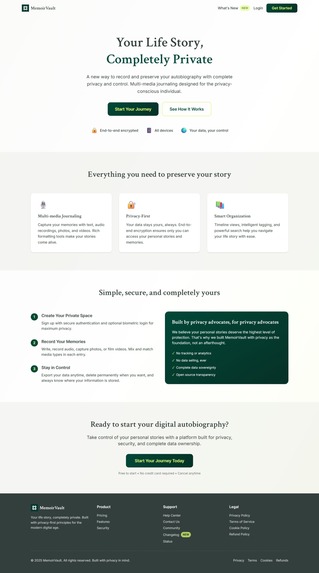 MemoirVault – screenshot 1