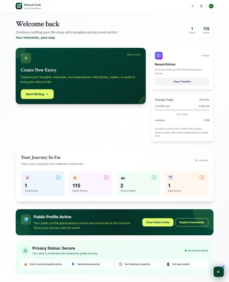 MemoirVault – screenshot 3