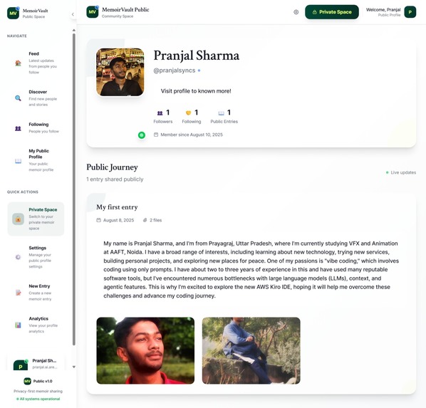 MemoirVault – screenshot 4