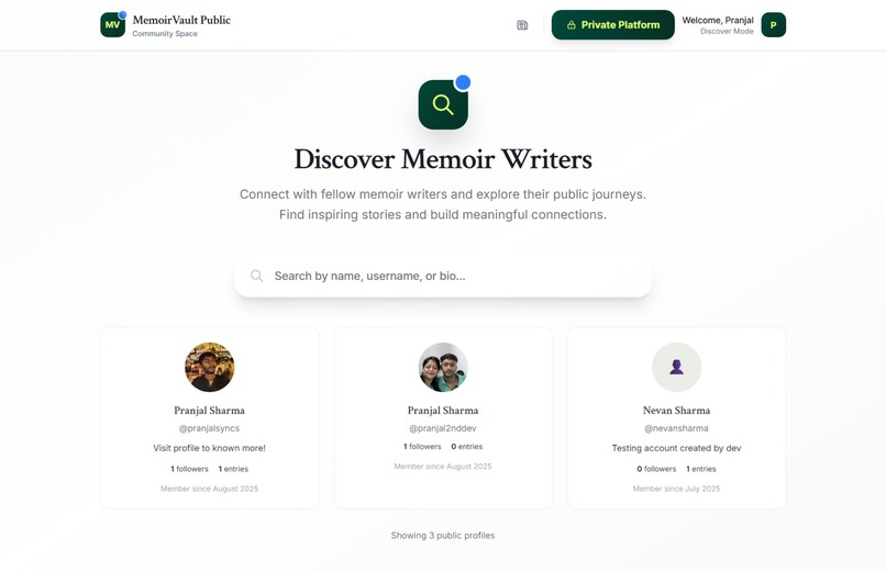 MemoirVault – screenshot 5