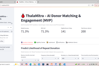 ThalaMitra – AI Donor Matching & Engagement (MVP)
