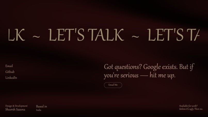 Personal Portfolio – screenshot 2