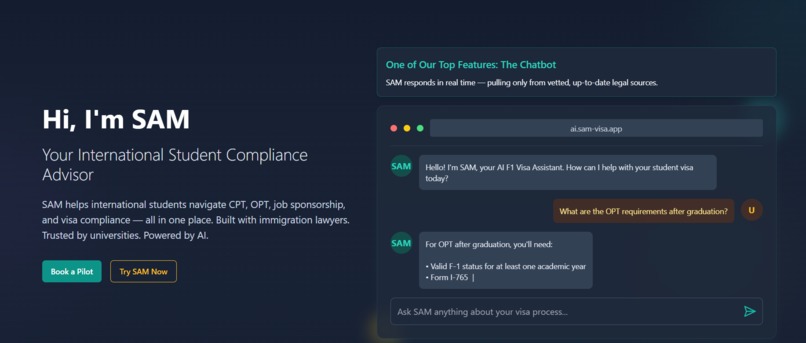 SAM - personalized immigration guidance – screenshot 1