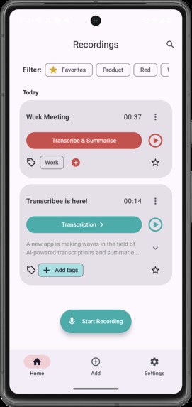 Transcribee – screenshot 2