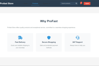 develop backend of online store