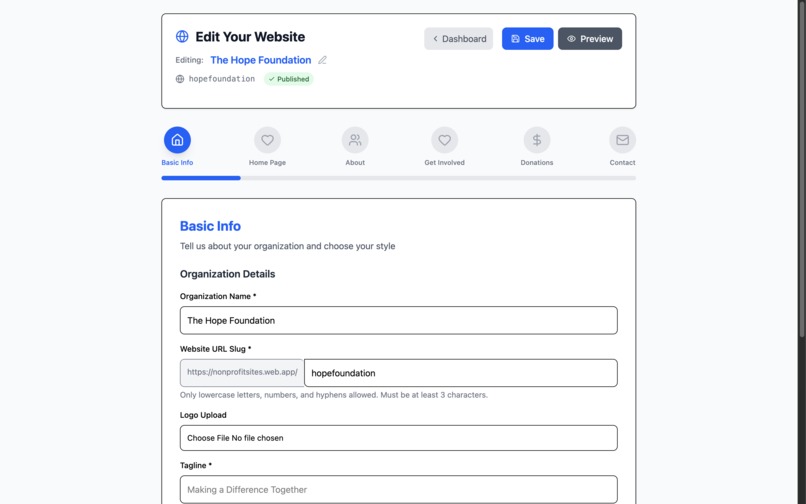 Nonprofit Sites – screenshot 2