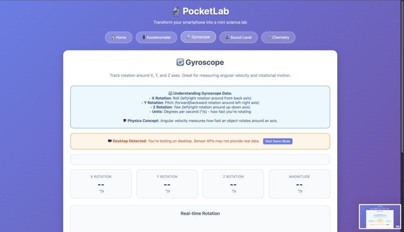 PocketLab – screenshot 2