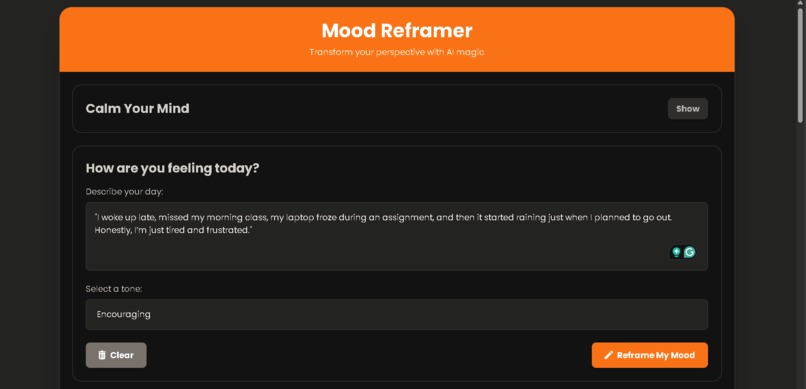 Mood Reframer – screenshot 3