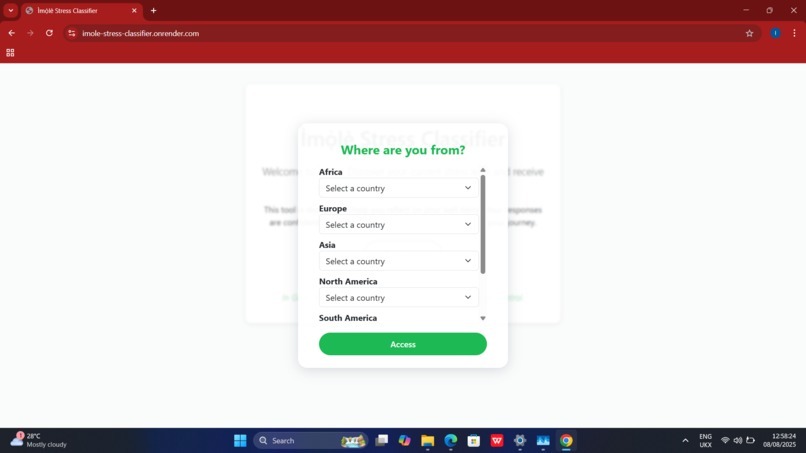 Ìmọ̀lè Stress Classifier  – screenshot 1