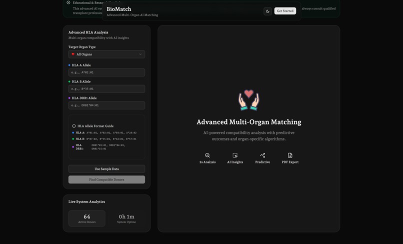 BioMatch: DNA-Compatible Organ Donor Finder – screenshot 2