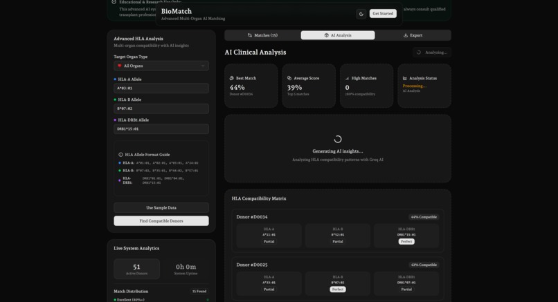BioMatch: DNA-Compatible Organ Donor Finder – screenshot 5