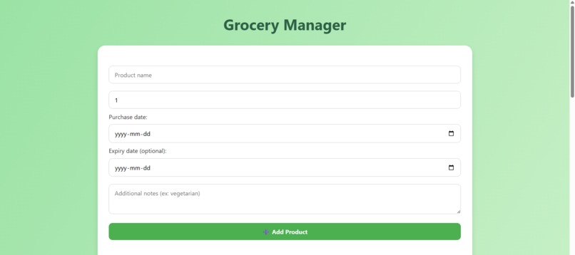 Grocery Manager – screenshot 1