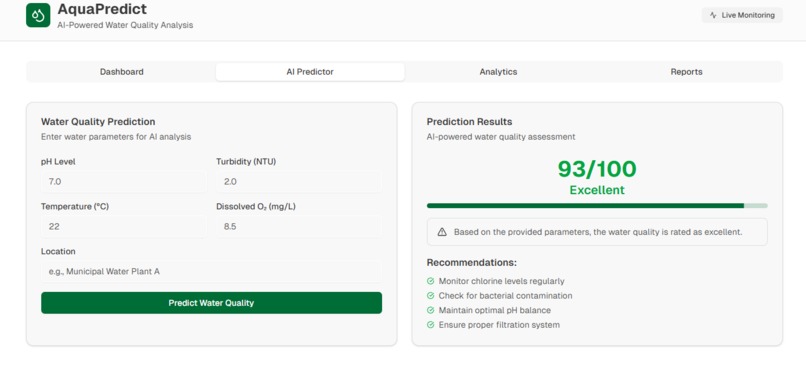 AquaPredict – screenshot 2