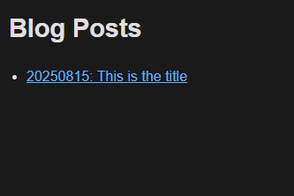 minimalist static blog site