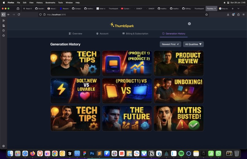 ThumbSpark - AI-Powered YouTube Thumbnail Generator – screenshot 18