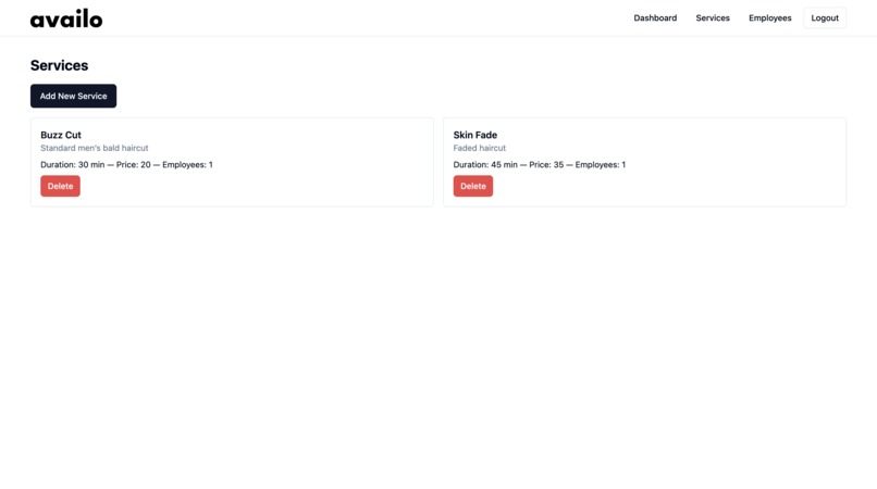 Availo – screenshot 2