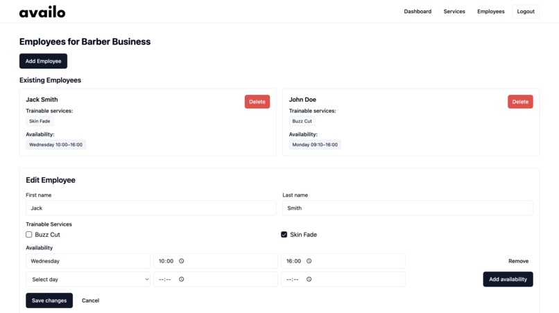 Availo – screenshot 3