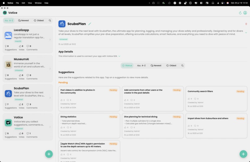 Votice: Feedback Manager – screenshot 1