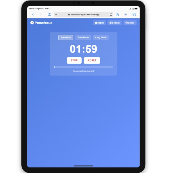 FocusFlow Pomodoro App – screenshot 3