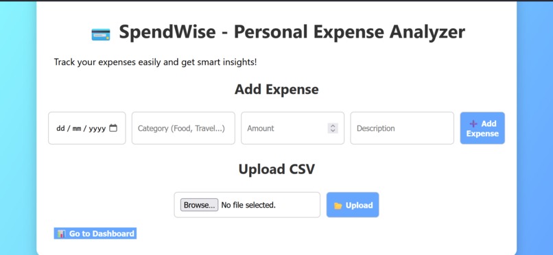 SpendWise – Personal Expense Analyzer – screenshot 1