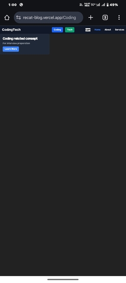 Blogging website with react js  – screenshot 2