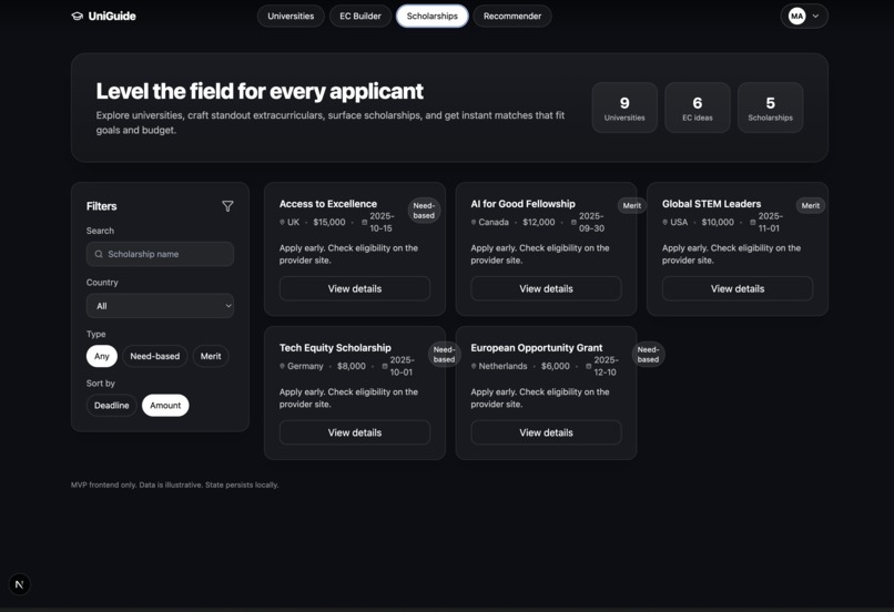 UniGuide – screenshot 4