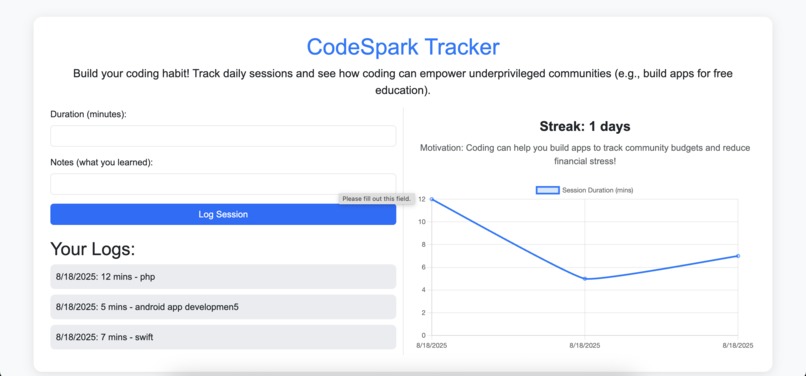 CodeSpark Tracker – screenshot 1