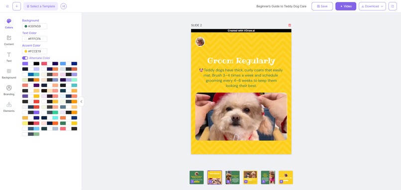VDraw - Free AI Carousel Post Generator for Social Media – screenshot 2