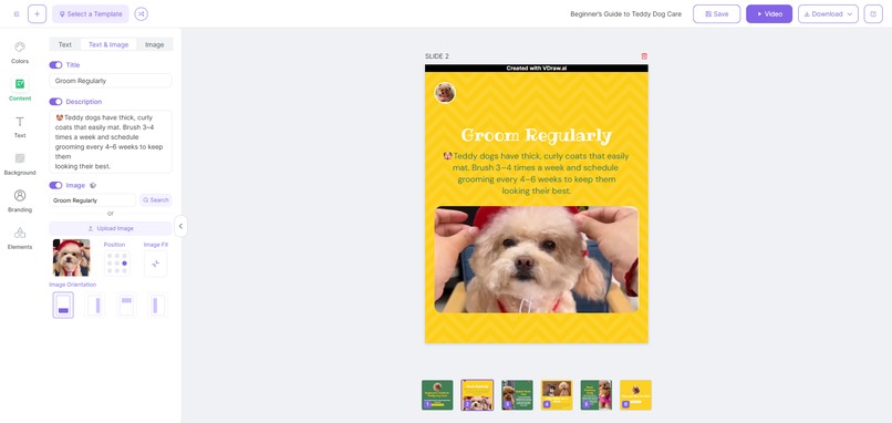 VDraw - Free AI Carousel Post Generator for Social Media – screenshot 3
