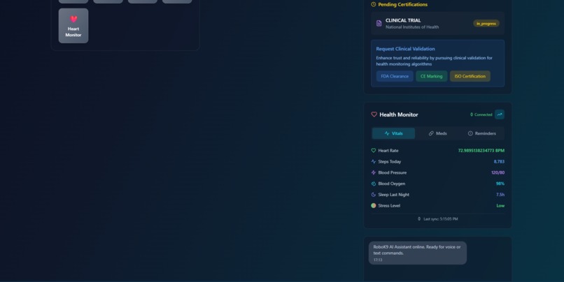 Sentient RoboK9 Control Center & Health/Environment monitor – screenshot 7