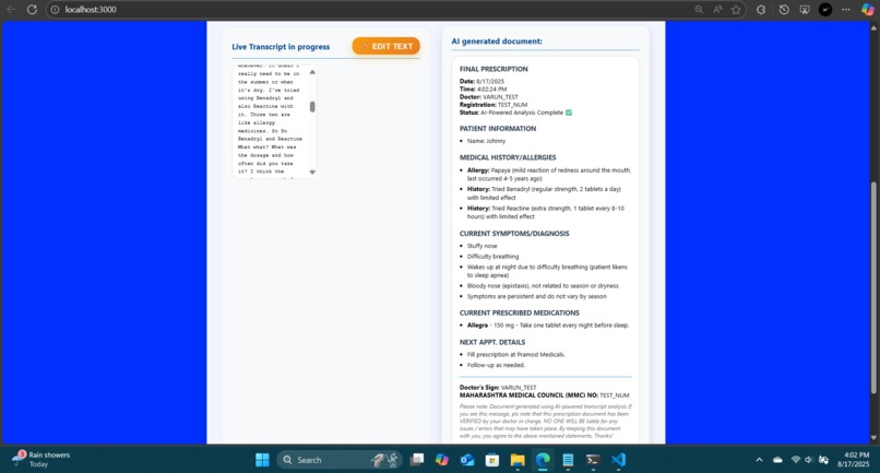 preSCRIBE - Linking Conversation And Care – screenshot 3