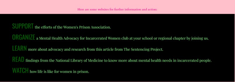 Mental Health Advocacy for Incarcerated Women – screenshot 7