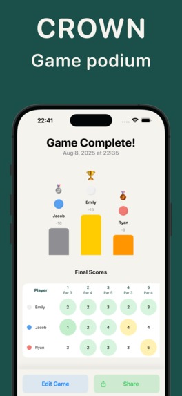 Mini-Golf Score Card - Golfie – screenshot 3