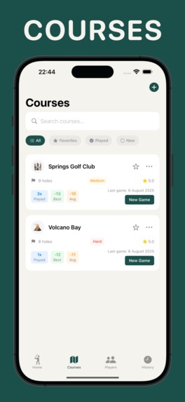 Mini-Golf Score Card - Golfie – screenshot 6
