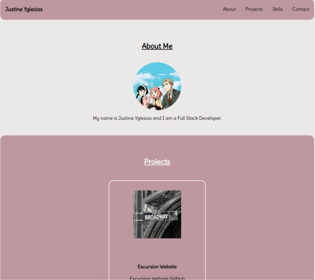 Portfolio Website – screenshot 1
