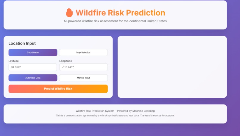 Wildfire Risk Prediction AI – screenshot 2