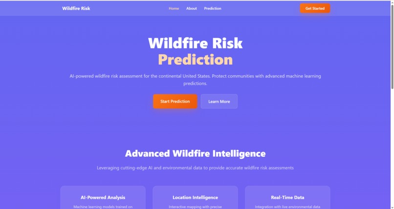 Wildfire Risk Prediction AI – screenshot 1