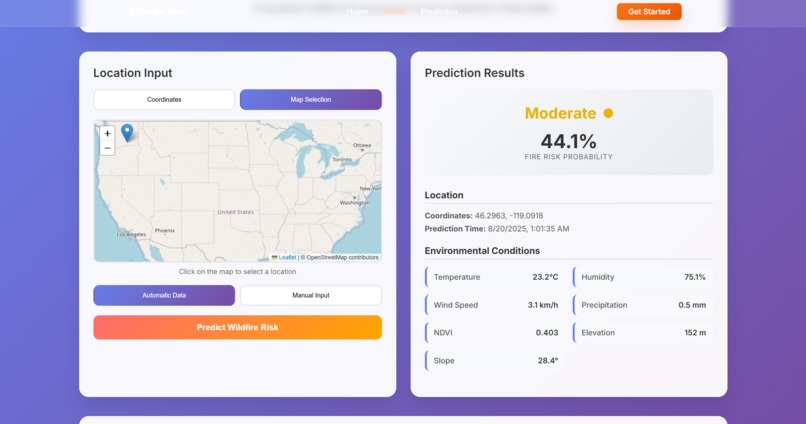 Wildfire Risk Prediction AI – screenshot 3