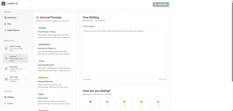 Lumina AI - AI Mental Health Buddy – screenshot 4